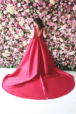 Женское вечернее платье с юбкой-годе, красное платье без рукавов с длинным  шлейфом и бусинами, индивидуальный пошив | AliExpress