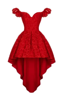 Пышное красное платье со шлейфом. | Нижнекамск