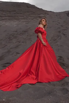 Женское вечернее платье со шлейфом, красное платье с длинным рукавом и  V-образным вырезом, платье для выпускного вечера в стиле Саудовской Аравии  | AliExpress