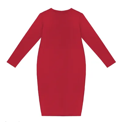 Женское Красное платье с поясом и воланами (размер 42-54) купить в онлайн  магазине - Unimarket