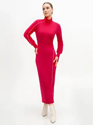 Платье женское ALEKSANDRIA AL-Трикотажное красное 46 - купить в Москве,  цены на Мегамаркет