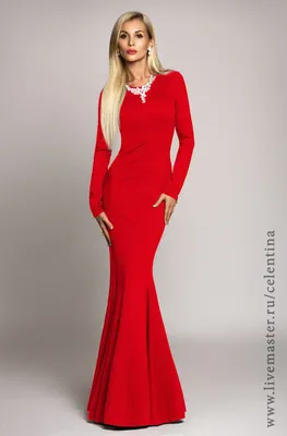 Платье трикотажное Амика (красное) купить в интернет-магазине