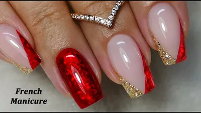 Red French Manicure / Nail Design ideas / Красный Френч / Маникюр - YouTube