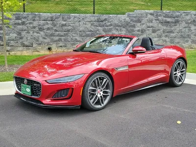 A red Jaguar F-Type SVR sports car in a country driveway Stock Photo - Alamy