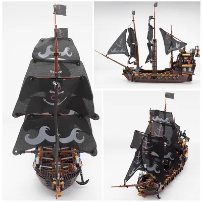 Конструктор Черный пиратский корабль вечность, креативная серия, красный  корабль, кирпичи в сборе, игрушки, подарки для детей - купить по выгодной  цене | AliExpress
