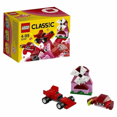 Конструктор LEGO Classic Красный набор для творчества (10707) купить по  цене 499 ₽ в интернет-магазине Детский мир