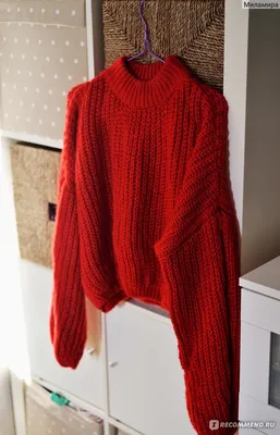 Свитер женский AliExpress Simplee winter knitted lantern sleeve pullover  womens loose red o-neck sweater - «Не то чтобы часто его ношу, но о покупке  не жалею! Эффектный красный свитер с объёмным рукавом» |