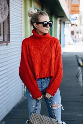 HIGH COLLAR KNIT SWEATER - Red | ZARA United States