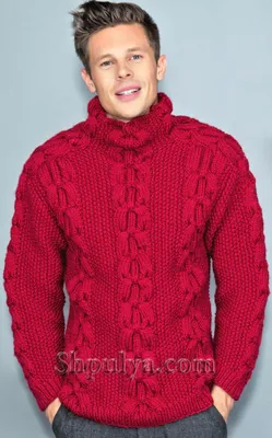 Wool Cashmere Braided Sweater Red Cordera