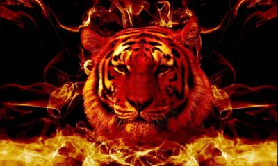 Призрачный полупразрачный красный тигр» — создано в Шедевруме