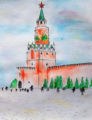 Кремль рисунок простой - 68 фото