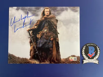 Кристофер Ламберт подписал фотографию Highlander размером 8 x 10 дюймов — сертификат подлинности Беккета — подлинные автографы CPA