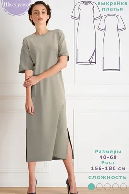 Выкройка женское платье на пуговицах размер 42 - купить с доставкой по  выгодным ценам в интернет-магазине OZON (837495503)