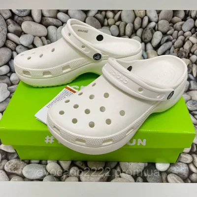 Купить Кроксы женские белые Crocs Classic Platform White Оригинал 36-39  размер Белый, цена 1599 грн — Prom.ua (ID#1403975608)