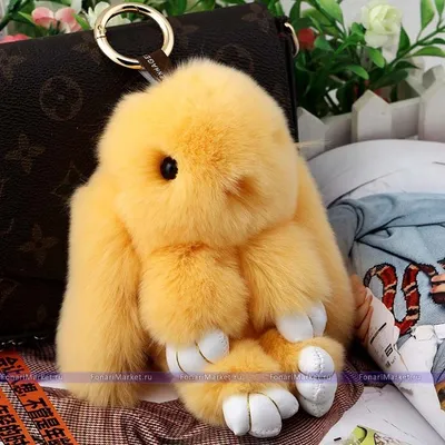 Брелок Aliexpress Брелок Кролик рекс Bunny Rex Rabbit Fur Handbag Bag  Keychain Pom Doll Ball Key Chain Ring Pendant - «Символ 2023 года - КРОЛИК  - достаю из кладовки модный в 2016-2017