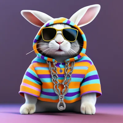 Кролик в очках фото фото