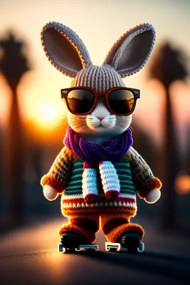 Кролик в очках фото фотографии