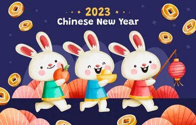 Обои Рождество, кролики, Новый год, год кролика, 2023 картинки на рабочий  стол, раздел новый год - скачать