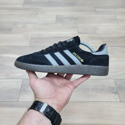 Чёрные с серым мужские и подростковые кроссовки Адидас | Adidas Spezial  Black Gray в интернет-магазине sport365shoes.by, в Минске