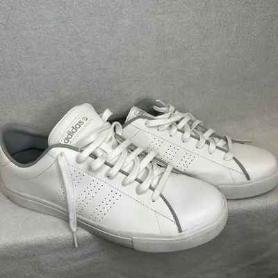 ADIDAS Neo Cloudfoam Advantage Sneakers White Suede Woman's Size 8. 5 | eBay