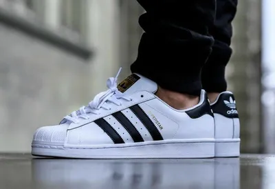 Кроссовки Adidas Superstar White Black купить за 4790 рублей