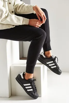 adidas Black Superstar Sneaker | Black superstar, Adidas shoes superstar,  Adidas shoes women