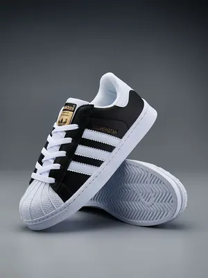 adidas Superstar Athletic Shoe - Black / White | Adidas superstar black,  Black adidas shoes, Adidas superstar white