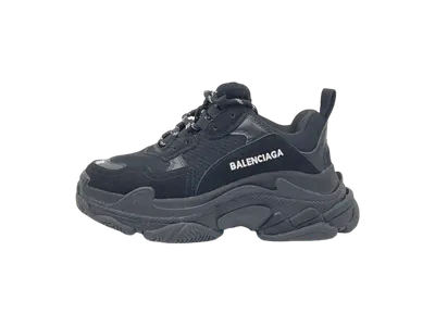 Высокие кроссовки Balenciaga Defender Black Sneakers (Чёрные) 75IROW003  купить в Meet Market