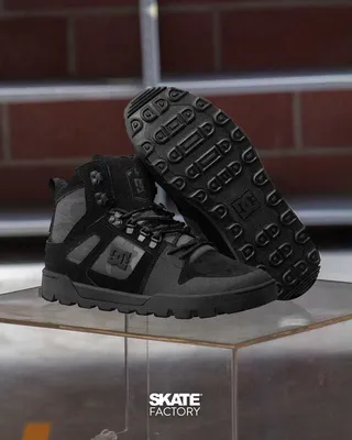 BOTAS DC SHOES PURE HI RESISTENTES AL AGUA NEGRO GRIS – Skate Factory