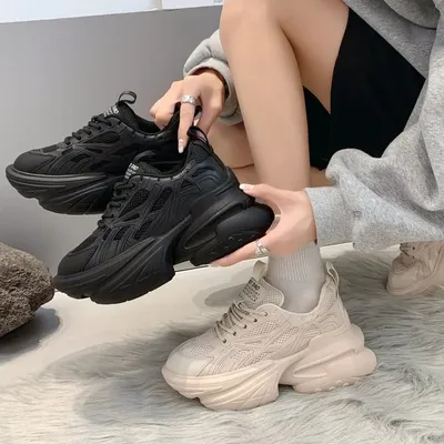 Lisapie женская обувь на платформе для девушек кожаные кроссовки Весенние  новые кроссовки с вулканизированной подошвой яркие черные кроссовки на  массивной подошве | AliExpress