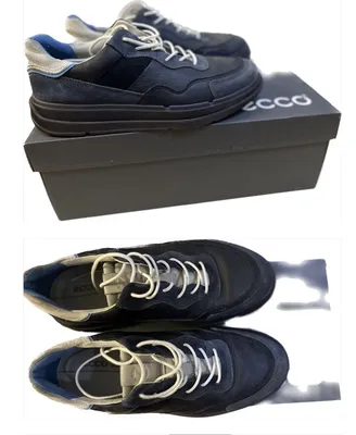 ECCO ~ Men's Black Leather Sport Sneaker Lace Up Casual Shoes US 13/ EUR 47  | eBay