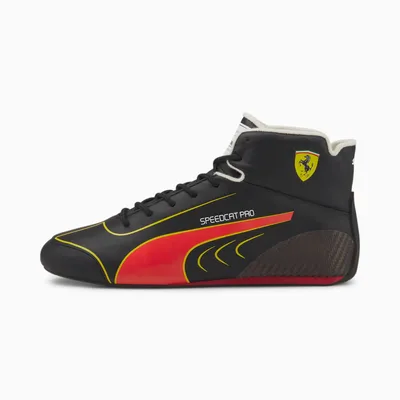 Кроссовки Puma \"Ferrari\", чёрные с белыми полосками в интернет-магазине  ТЕЗАСПОРТ