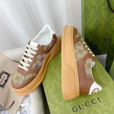 Мужские брендовые кроссовки Гуччи (Gucci) люкс купить в интернет магазине  недорого из натуральной кожи
