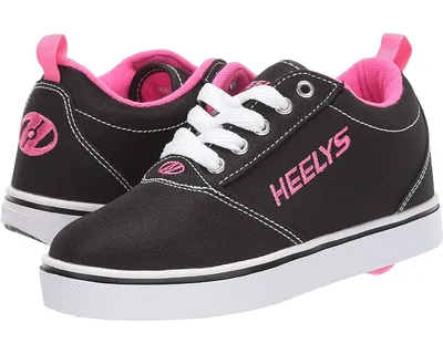 HEELYS Unisex Kids' Pro 20 Wheeled Shoe Black/White/Pink - HE100760H  BLACK/WHITE/PINK - Walmart.com