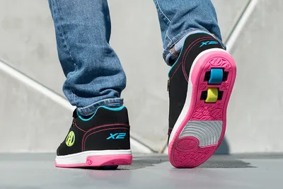 Детские Молодежные роликовые кроссовки Heelys воздухопроницаемый  Студенческая обувь для взрыва, женская обувь на роликах для взрослых,  двойные колеса мужской поколение Ступенчатая обувь