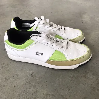 Lacoste Womens Kane Reflective R01 Green White Perforated Sneakers Size 8.5  | eBay