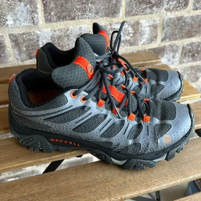 Merrell Shoes Mens Size 7 Gray Orange J35427 Moab Edge 2 Vibram Outdoors  Hiking | eBay