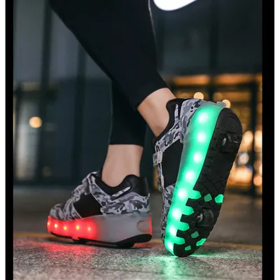 Роликовые кроссовки со светящейся подошвой 29 размер ( с одним колесом) (id  100326833), купить в Казахстане, цена на Satu.kz