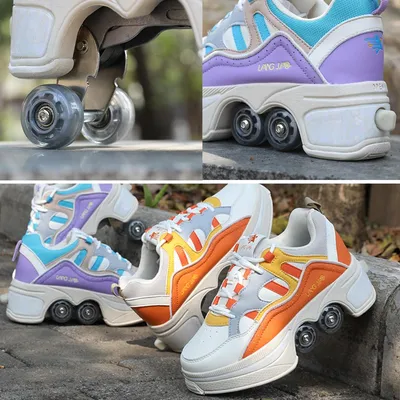Детские серые блестящие кроссовки на колесиках KN005-1 в интернет-магазине  Е-Леди