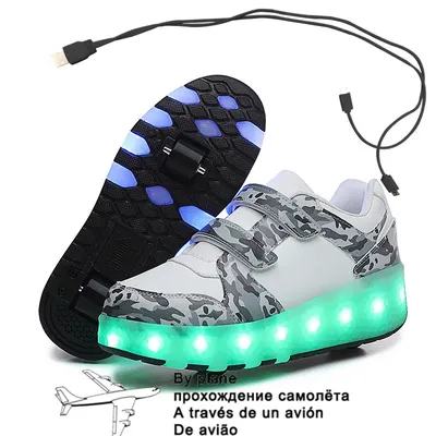 Кроссовки на колесиках со светодиодной подсветкой для детей и взрослых |  AliExpress