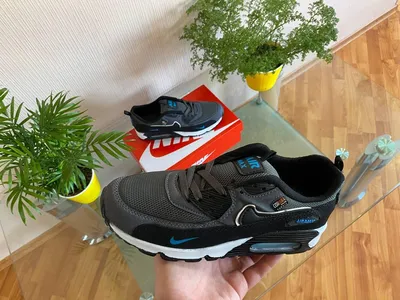 Мужские кроссовки Nike Air Max 90 Cordura (серые с синим) комбинированные  демисезонные кроссы D332 Найк vkros (ID#1814859635), цена: 1681.40 ₴,  купить на Prom.ua