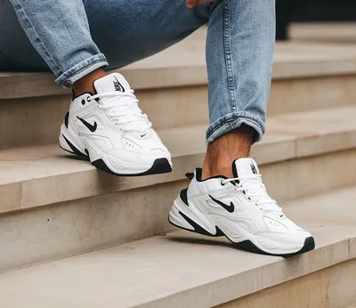 Мужские кроссовки Nike M2K Tekno White Black Обувь Найк М2К Текно белые c  черным кожаные (ID#1029875801), цена: 2148 ₴, купить на Prom.ua