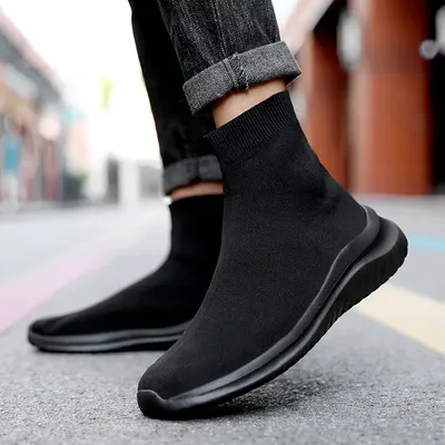 Кроссовки-носки унисекс, дышащие высокие, без застежки, плоская подошва,  стрейчевая ткань, повседневная обувь, модные брендовые | AliExpress