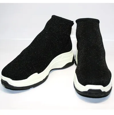 Женские кроссовки носки Balenciaga Speed Trainer Сникерсы Баленсиага черно  белые (ID#1210705957), цена: 1768 ₴, купить на Prom.ua