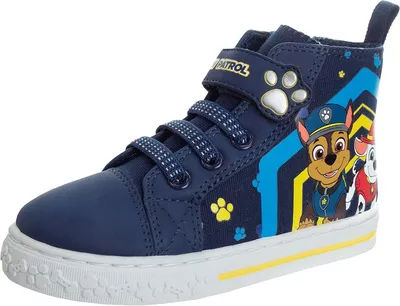Amazon.com | Nickelodeon Paw Patrol High Tops Sneakers - Chase and Marshall  Hi Top Athletic Shoes for Kids Boys - Navy (Size 6 Toddler) | Sneakers
