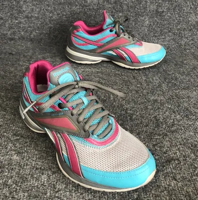 Reebok EasyTone Womens Size 5.5 Blue Pink Toning Walking Fitness Shoes  Sneakers | eBay