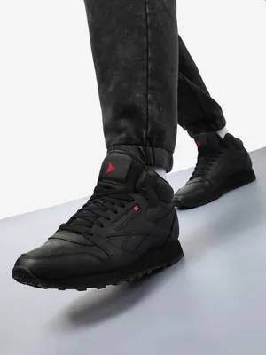 Кроссовки Reebok Classic Leather Mid черный цвет — купить за 8499 руб. со  скидкой 50 %, отзывы в интернет-магазине Спортмастер