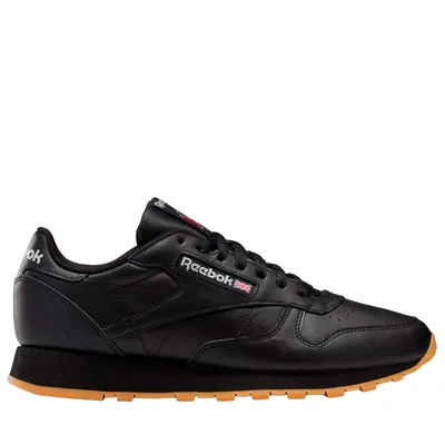 Кроссовки мужские Reebok Classic Leather черные 44 EU - купить в Москве,  цены на Мегамаркет