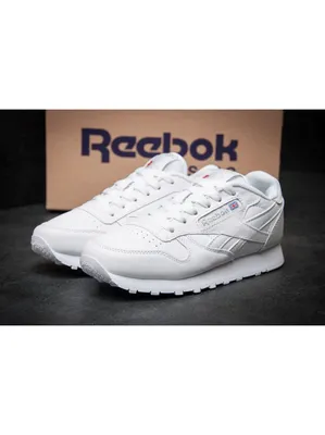 Кроссовки женские кожаные белые Reebok 2232 купить за 7490 рублей в  интернет-магазине