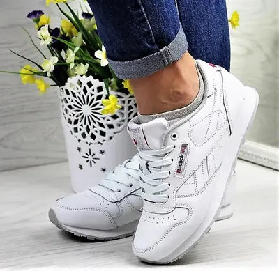 Женские кроссовки Reebok Classic Leather W, белый – заказать из-за рубежа в  «CDEK.Shopping»